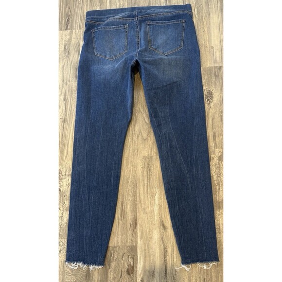 LC Lauren Conrad Womens Lightly Distressed Denim Jeggings Size 12 Blue Stretch - Picture 3 of 10